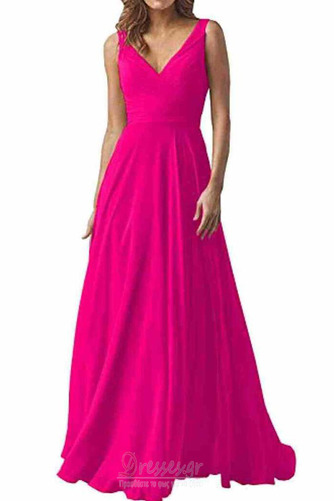 Βραδινά φορέματα Σιφόν Κομψό & Πολυτελές Αμάνικο Βαθιά v-λαιμός Έτος 2023 - Σελίδα 9