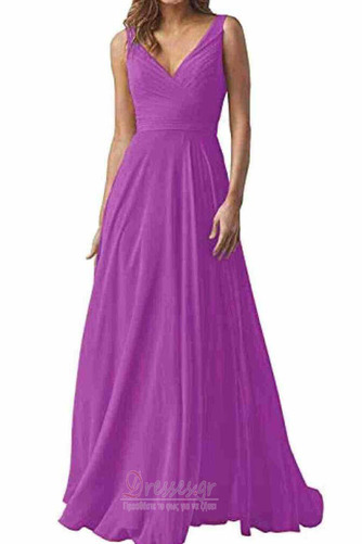 Βραδινά φορέματα Σιφόν Κομψό & Πολυτελές Αμάνικο Βαθιά v-λαιμός Έτος 2023 - Σελίδα 16