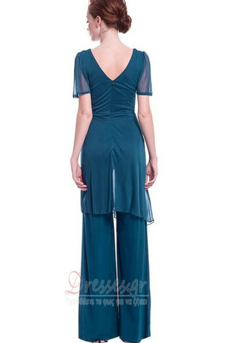 Φυσικό Οι πτυχωμένες μπούστο Ρετρό Σιφόν Παντελόνι κοστούμι φόρεμα - Σελίδα 2