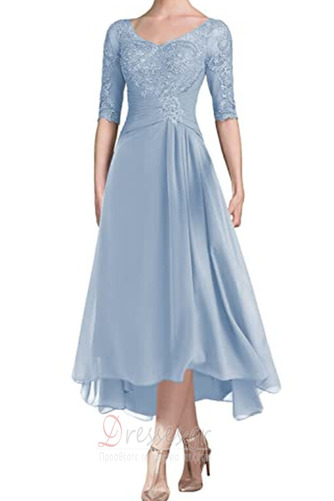 Μητέρα φόρεμα Άνοιξη Φυσικό Κομψό & Πολυτελές υψηλή Χαμηλή Σιφόν - Σελίδα 4