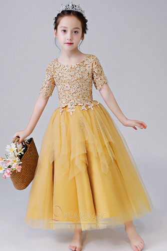 Λουλούδι κορίτσι φορέματα Επίσημη Διακοσμητικά Επιράμματα Κόσμημα Δαντέλα επικάλυψης - Σελίδα 4