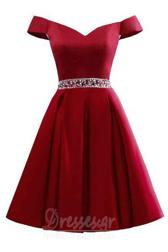 Κοκτέιλ φορέματα Μέχρι το Γόνατο Προσαρμοσμένες μανίκια Έτος 2023 Διακοσμημένες με χάντρες ζώνη - Σελίδα 12