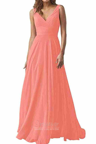 Βραδινά φορέματα Σιφόν Κομψό & Πολυτελές Αμάνικο Βαθιά v-λαιμός Έτος 2023 - Σελίδα 17
