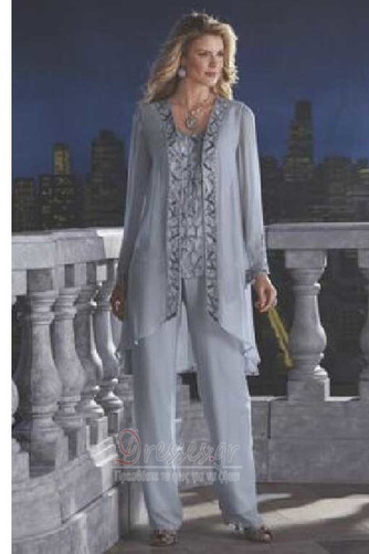 Κοντομάνικο Πέταλο λαιμό Μέχρι τον αστράγαλο Παντελόνι κοστούμι φόρεμα - Σελίδα 1
