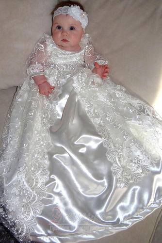Φόρεμα Βάπτισης Υψηλή καλύπτονται Γραμμή Α Κόσμημα Δαντέλα Κομψό & Πολυτελές - Σελίδα 1