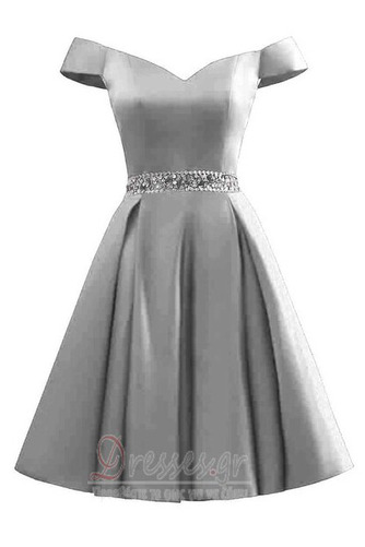 Κοκτέιλ φορέματα Μέχρι το Γόνατο Προσαρμοσμένες μανίκια Έτος 2023 Διακοσμημένες με χάντρες ζώνη - Σελίδα 11