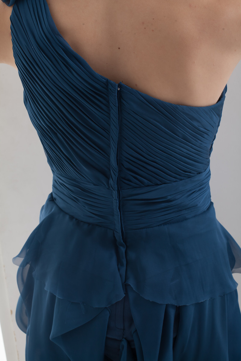 Αμάνικο Ασύμμετρη λαιμό Πλαϊνό Ντραπέ απλός Μπάλα φορέματα