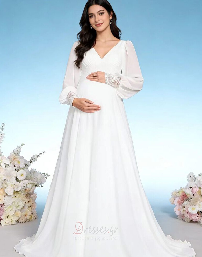 Νυφικά Άνοιξη Παραλία Ντραπέ Μέση αυτοκρατορία Σιφόν Μακρύ Νυφικά Άνοιξη Παραλία Ντραπέ Μέση αυτοκρατορία Σιφόν Μακρύ