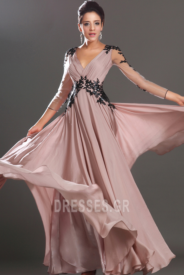 Πολυτελές 3 Καλοκαίρι ροζ μαργαριτάρι Φερμουάρ επάνω Βραδινά φορέματα