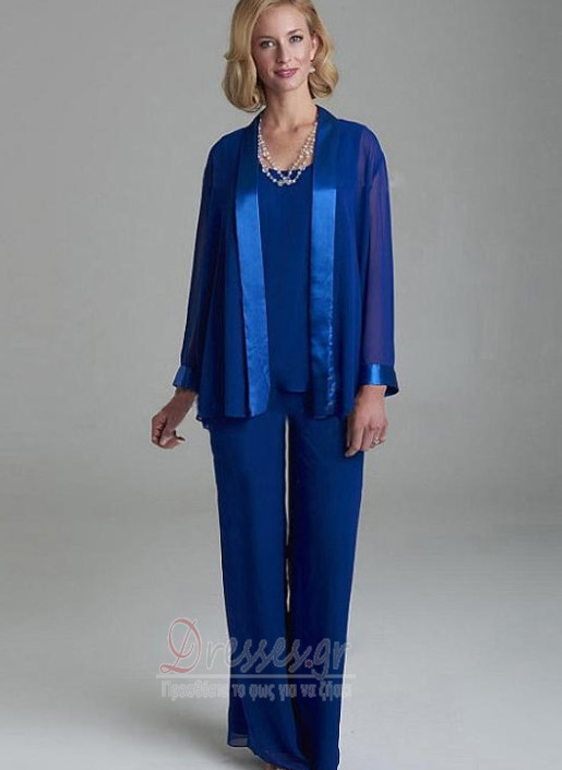 Σιφόν Πέταλο λαιμό Ορθογώνιο Υψηλή καλύπτονται Παντελόνι κοστούμι φόρεμα